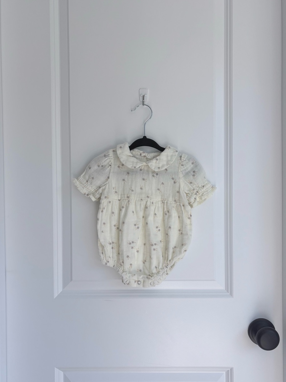 Rylee + Cru Muslin Cream Bubble with Peter Pan Collar